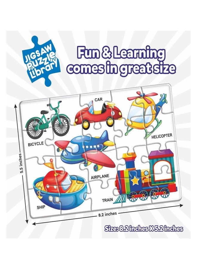 YUIOP - Jigsaw Puzzle Library - Jigsaw Puzzles for Kids - Explore Pets, Animals, Birds, Aqua, Fruits, Vegetables, Flowers, Vehicles - Fun & Learn (Pack of 8) - Image 4